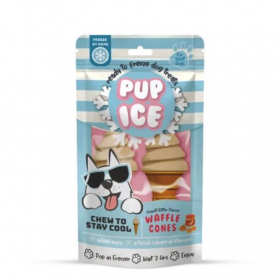 Сладолед за кучета Pup Ice Waffle Cones Vanilla & Peanut Butter 2 броя фунийки с Ванилия и фъстъчено масло